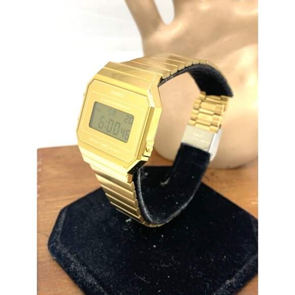 Casio Men's Watch A700WMG Retro Quartz Digital Gold Stainless Steel 33mm 3472 - Picture 2 of 15